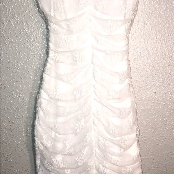 Windsor White Size M. Lace Ruffle Dress.Adjustable Straps. 13Armpit to arm 28”L. - Picture 3 of 6